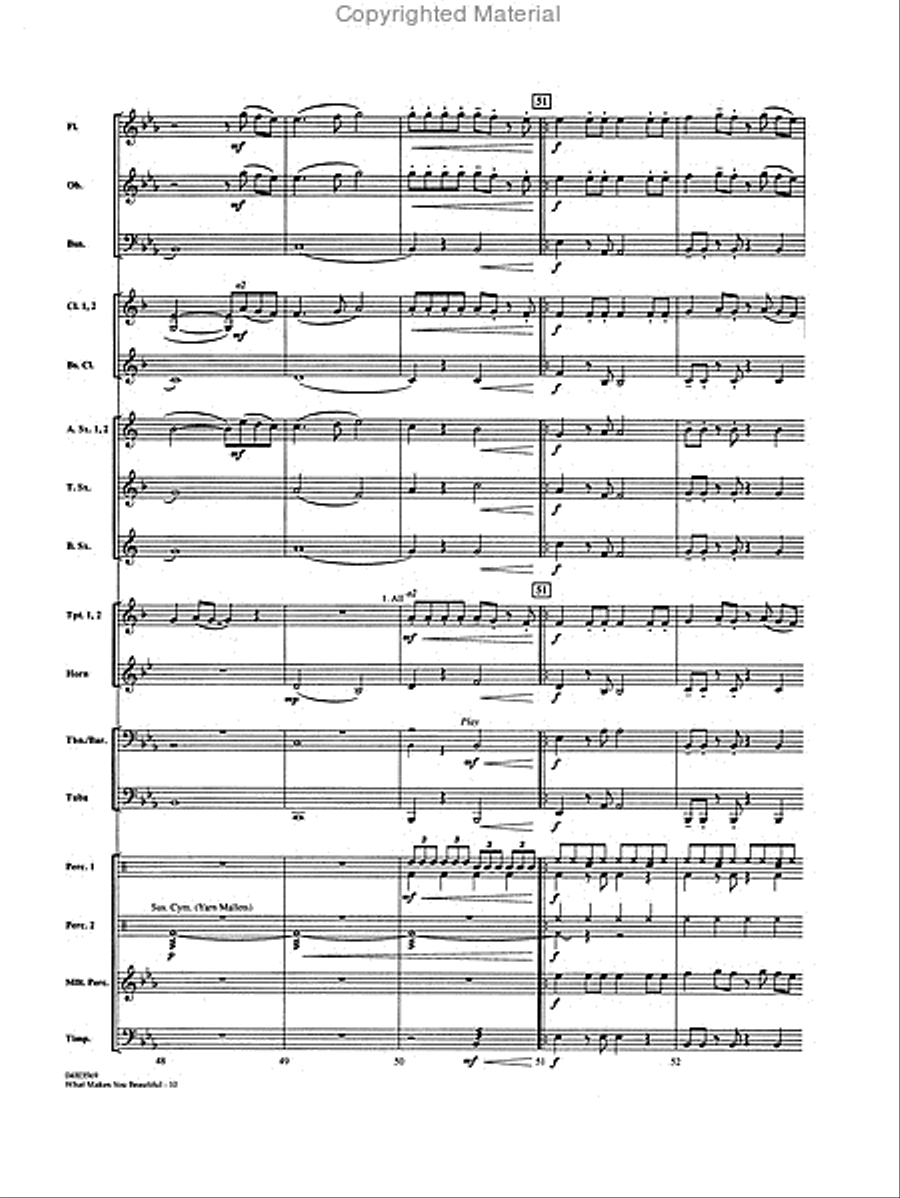 What Makes You Beautiful Concert Band scores gallery preview page 3