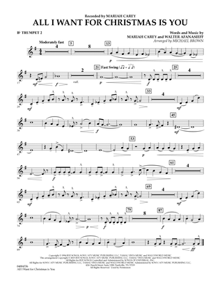 Book cover for All I Want for Christmas Is You (arr. Michael Brown) - Bb Trumpet 2