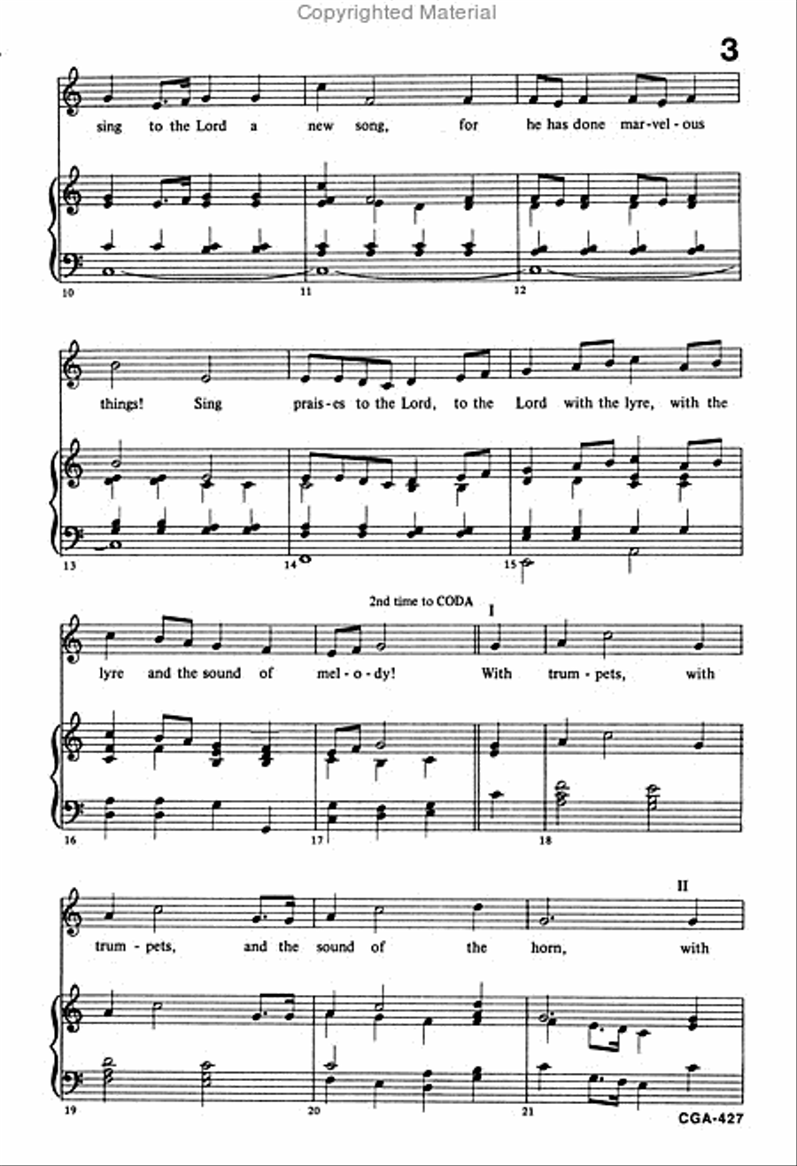 Psalm 98 Unison Choir scores gallery preview page 3