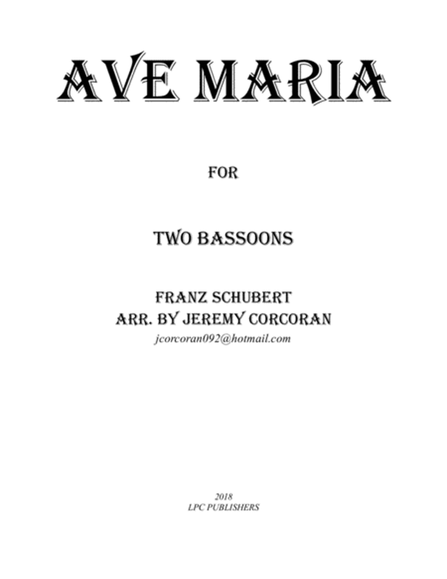 Ave Maria For Two Bassoons image number null