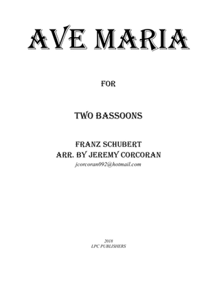 Book cover for Ave Maria For Two Bassoons