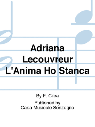 Book cover for Adriana Lecouvreur L'Anima Ho Stanca