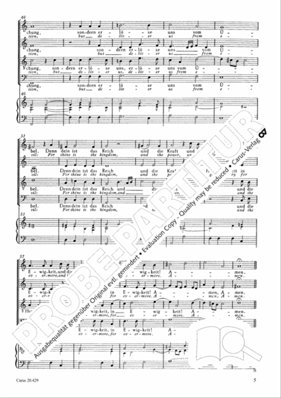 Das Benedicite vor dem Essen Score scores gallery preview page 10