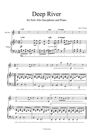 Deep River for Solo Alto Saxophone and Piano