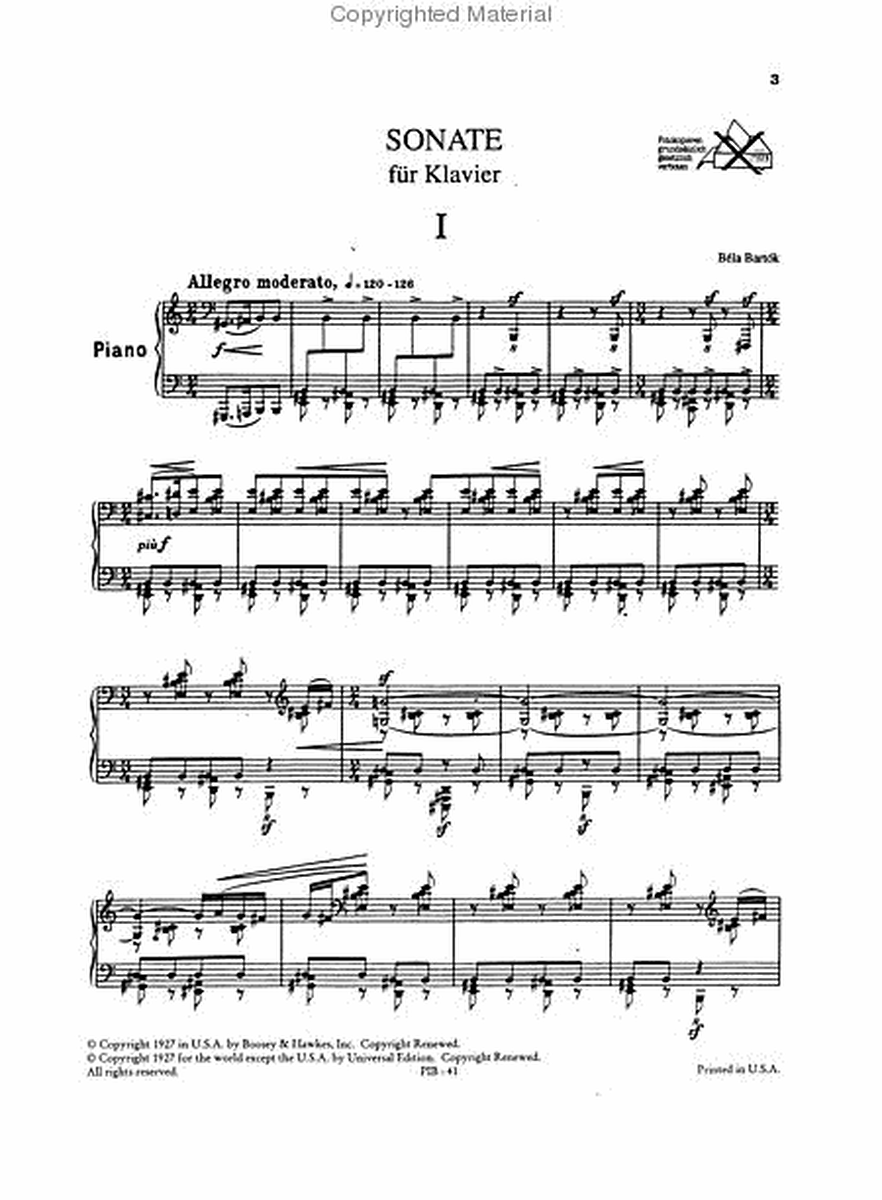 Sonata for Piano (1926)