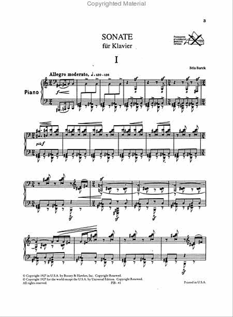 Sonata for Piano (1926) Piano Solo scores gallery preview page 2
