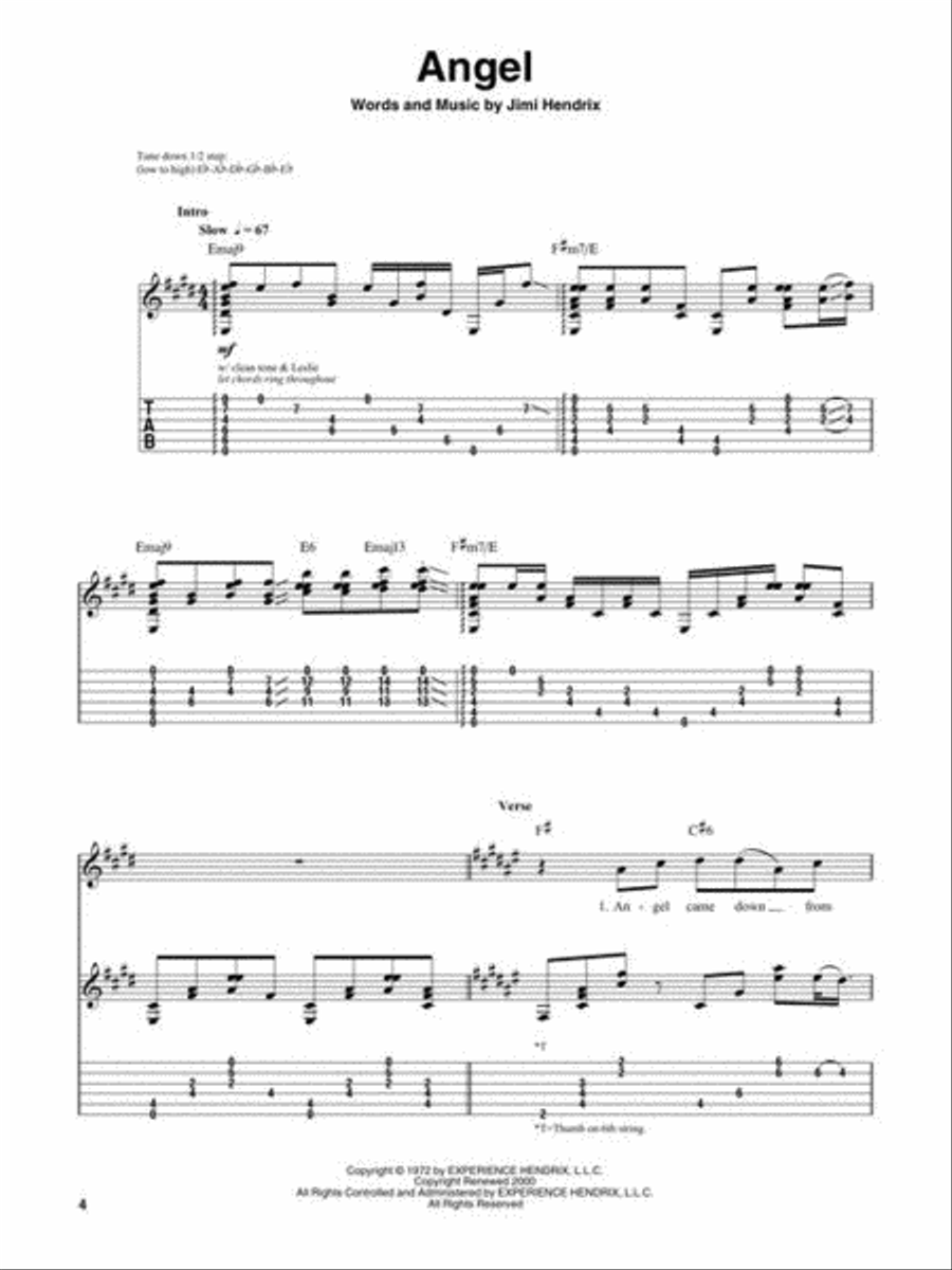 Jimi Hendrix Jimi Hendrix Guitar Tablature scores gallery preview page 5