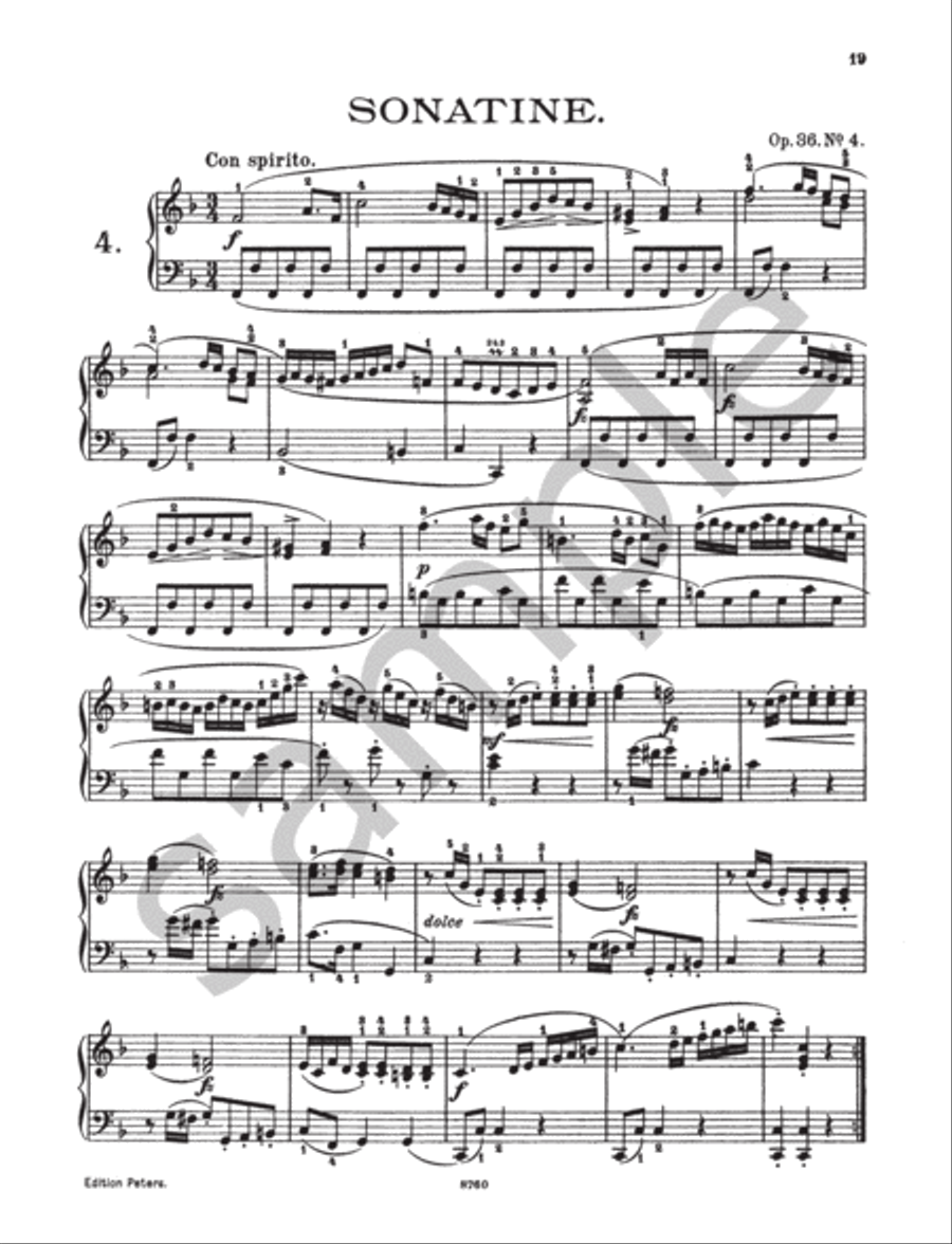 Sonatinas for Piano Piano scores gallery preview page 6