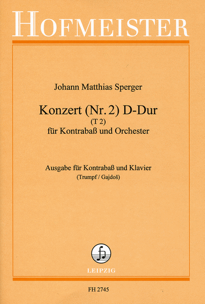 Konzert fur Kontrabass und Orchester Nr. 2 D-Dur / KlA