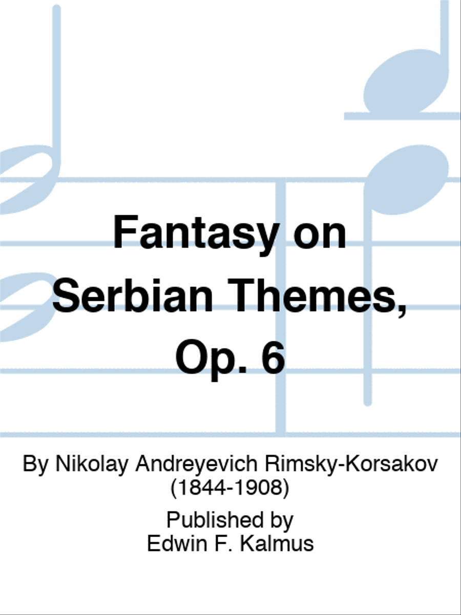 Fantasy on Serbian Themes, Op. 6 Set of Parts scores gallery preview page 1