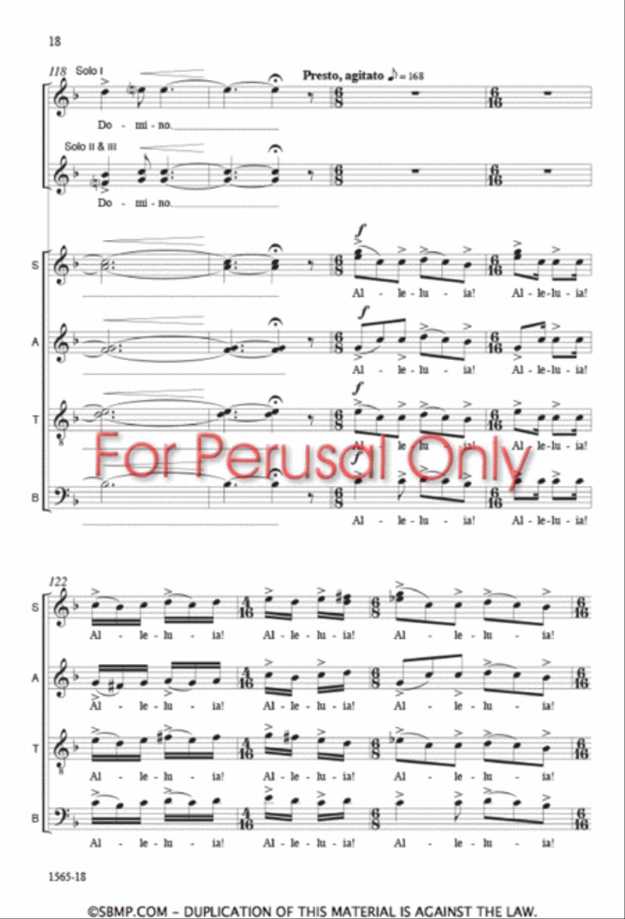 Benedicamus Domino Benedicamus Domino 4-Part scores gallery preview page 17