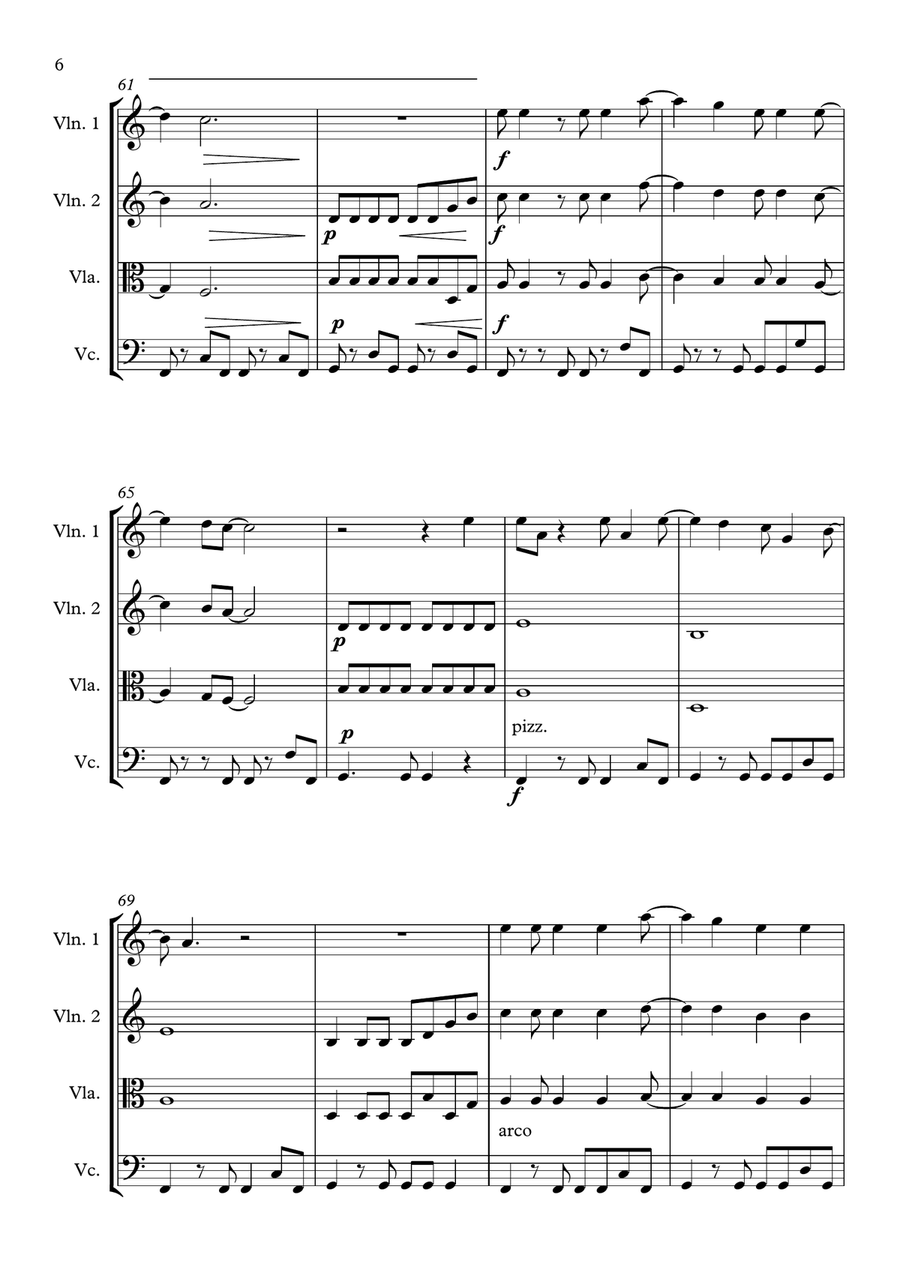 Dreams Dreams String Quartet scores gallery preview page 6