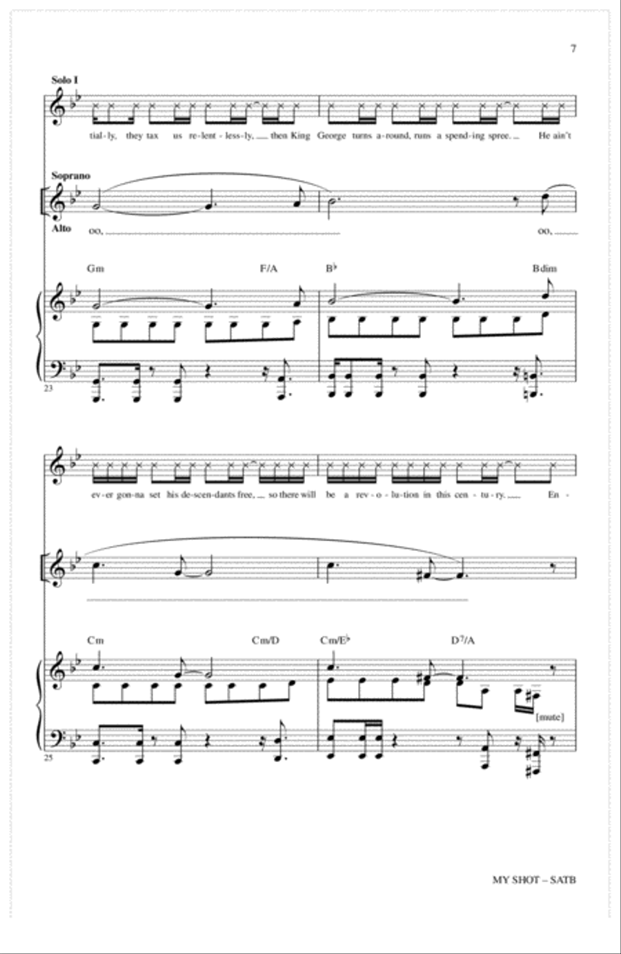 My Shot (from Hamilton) (arr. Roger Emerson) 4-Part scores gallery preview page 6