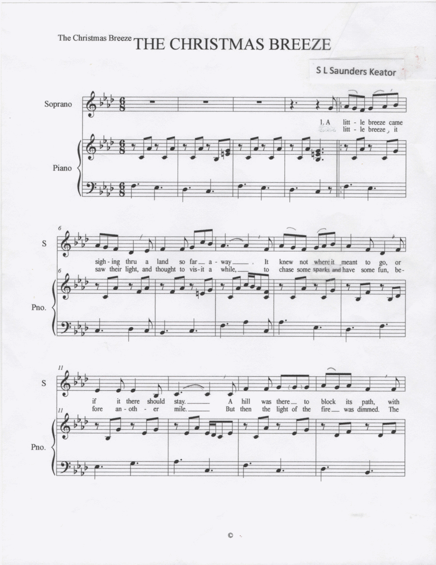 The Christmas Breeze Voice Solo scores gallery preview page 1
