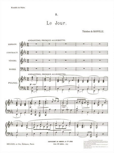 Rondels, For Satb Choir And Piano