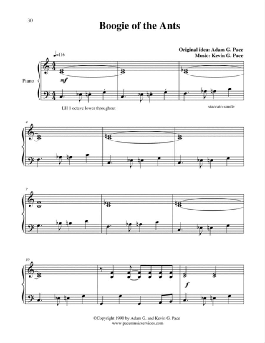 Boogie of the Ants - Easy piano solo Easy Piano scores gallery preview page 2