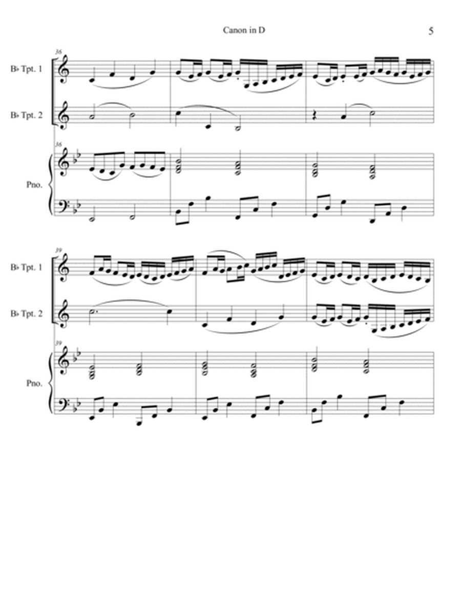 Canon in D for 2 Trumpets and Piano image number null