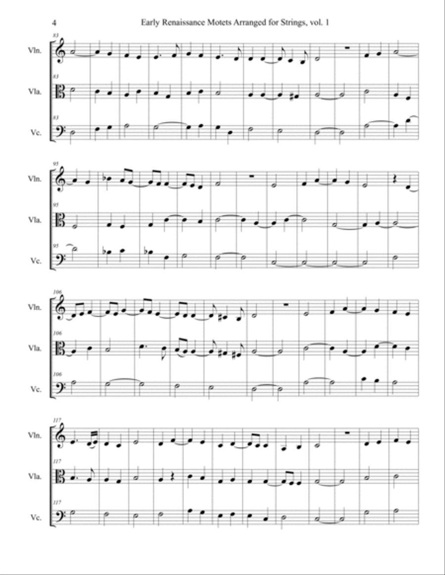 Early Renaissance Motets Arranged for Strings, vol. 1 String Orchestra scores gallery preview page 6