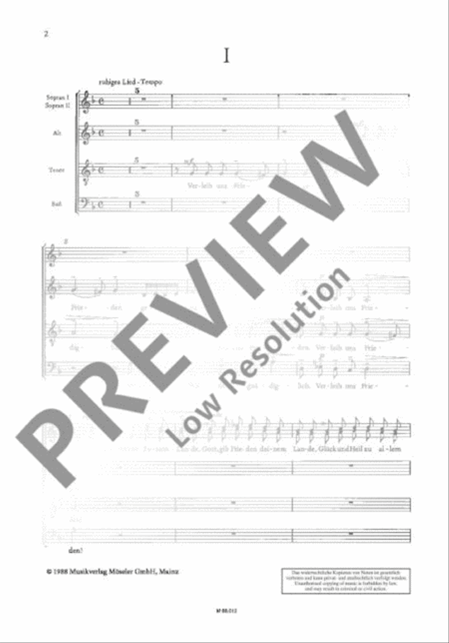 Verleih uns Frieden gnädiglich SSATB scores gallery preview page 3