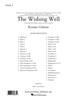 Book cover for The Wishing Well - Conductor Score (Full Score)