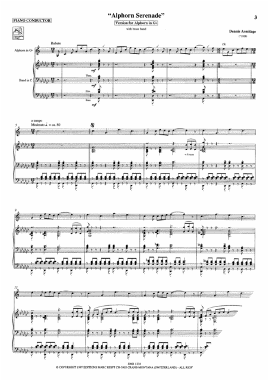 Alphorn Serenade Brass Band scores gallery preview page 4