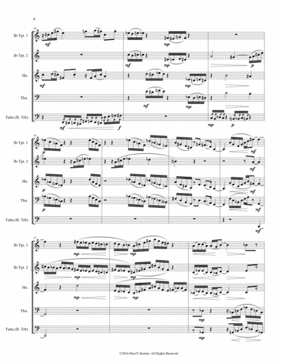 Once Around The Sun (for Brass Quintet) - Score Only image number null