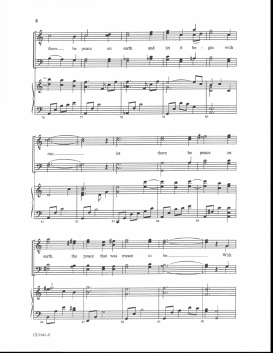 Let There Be Peace on Earth - TTBB TTBB scores gallery preview page 7