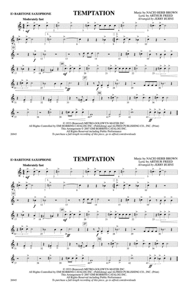 Temptation: E-flat Baritone Saxophone