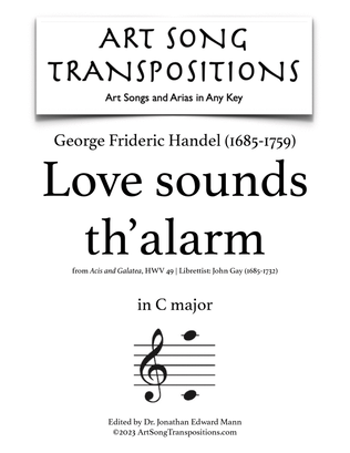 HANDEL: Love sounds th’alarm (original key + Baroque pitch key)