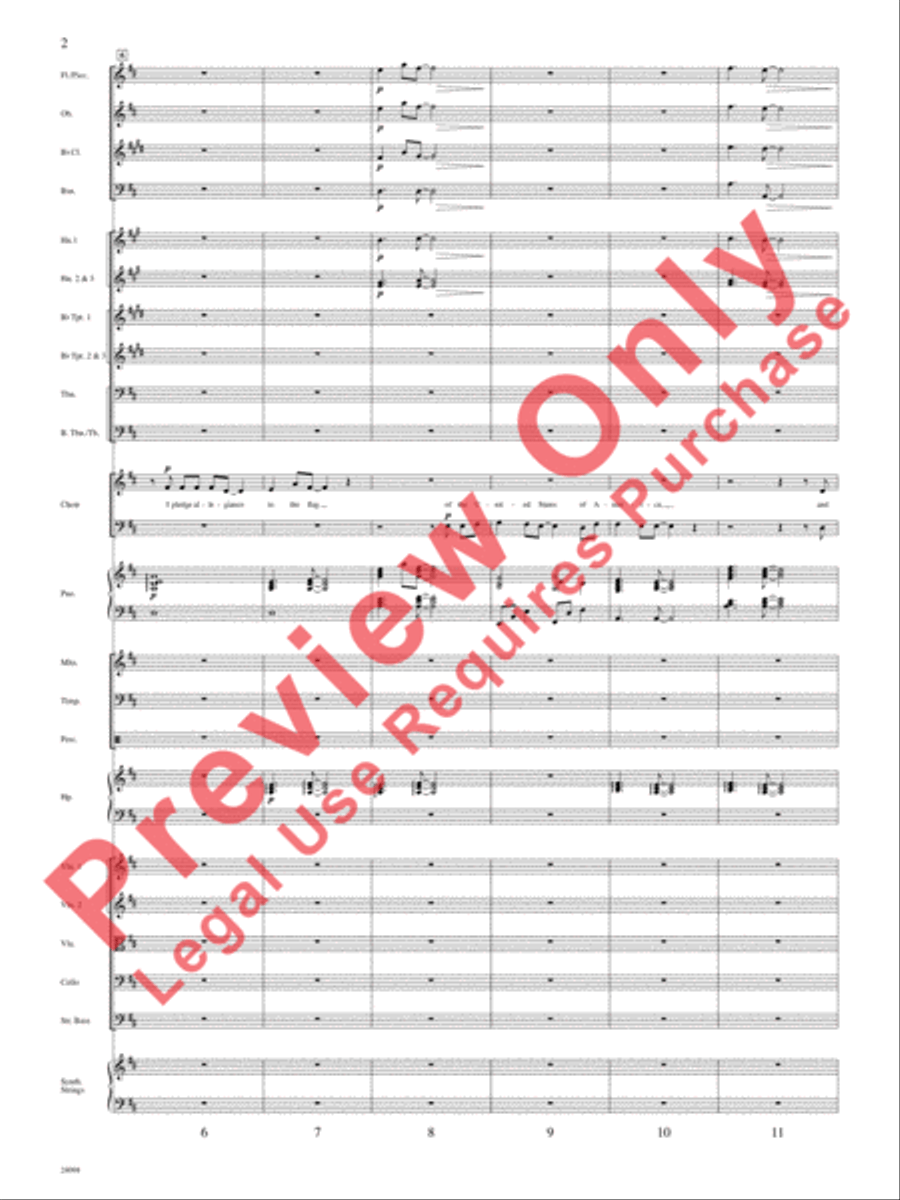 To the Flag Choir scores gallery preview page 3