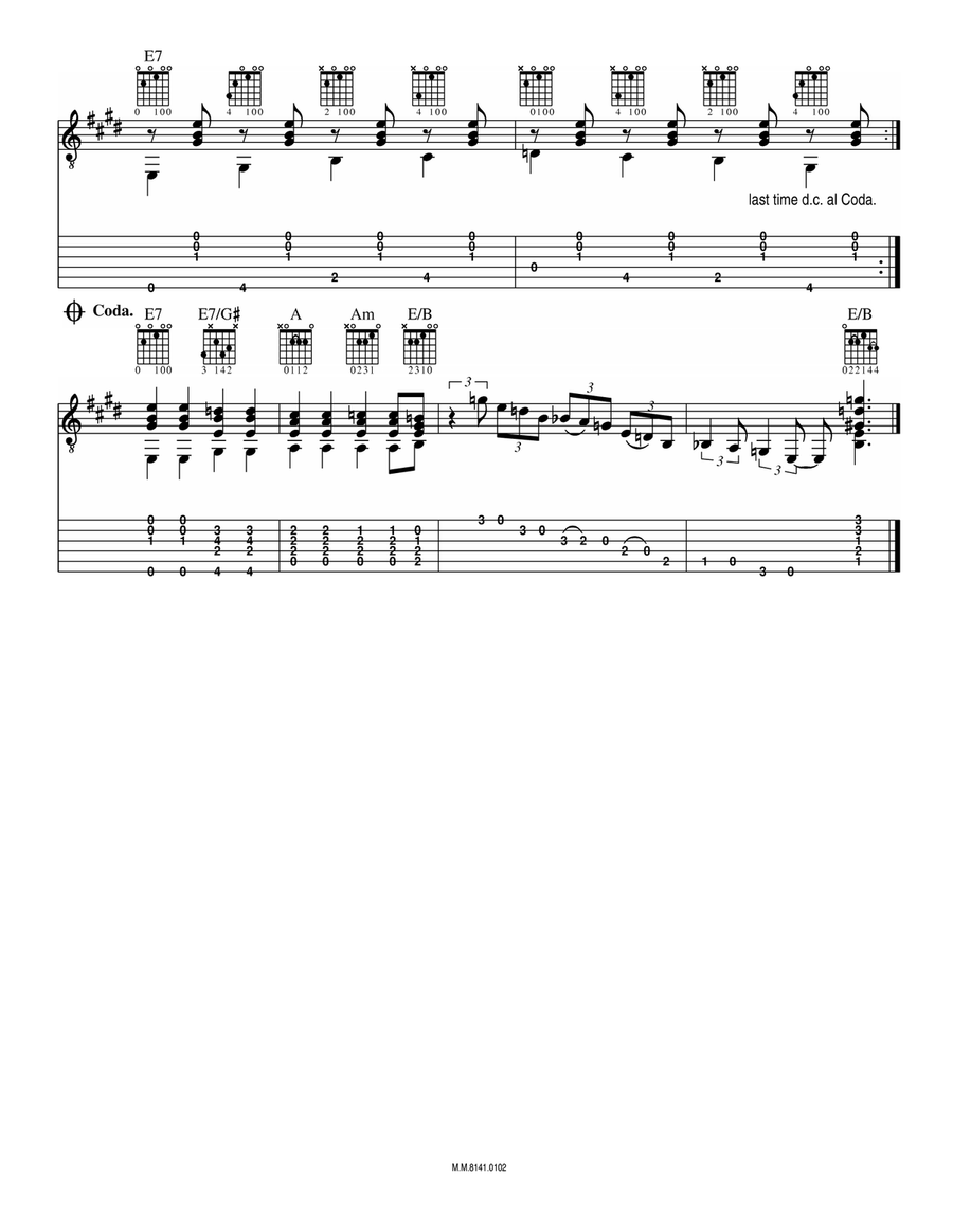 Guitar Boogie Shuffle Acoustic Guitar scores gallery preview page 3