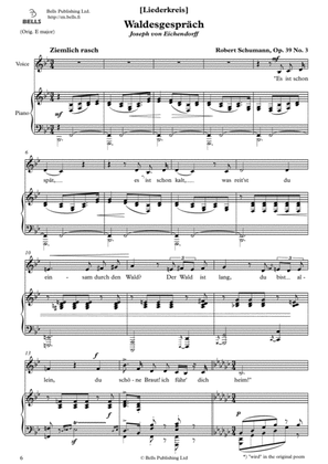 Waldesgesprach, Op. 39 No. 3 (B-flat Major)