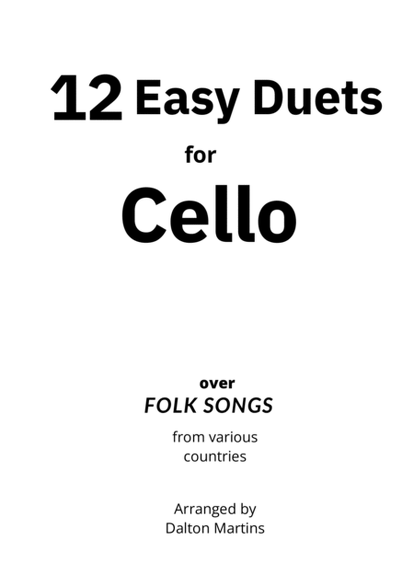 12 Easy Cello Duets (over folk songs from different countries) image number null