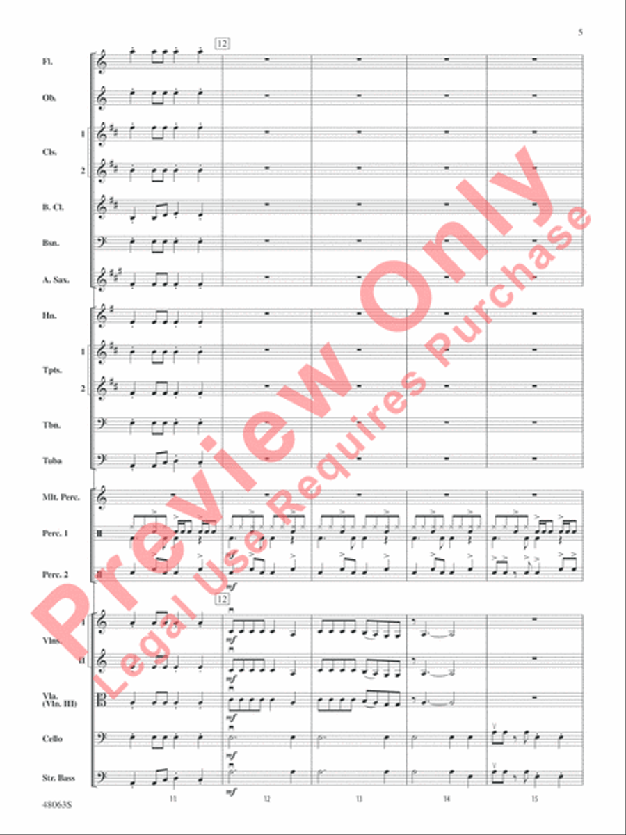 Danger Zone from Top Gun Danger Zone from Top Gun Full Orchestra scores gallery preview page 6