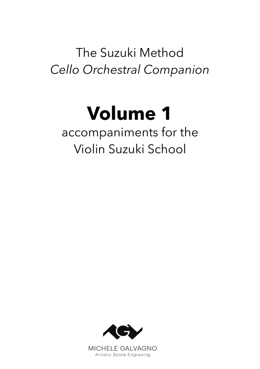 Book cover for Suzuki Violin School - Volume 1 - Orchestral Cello Companion