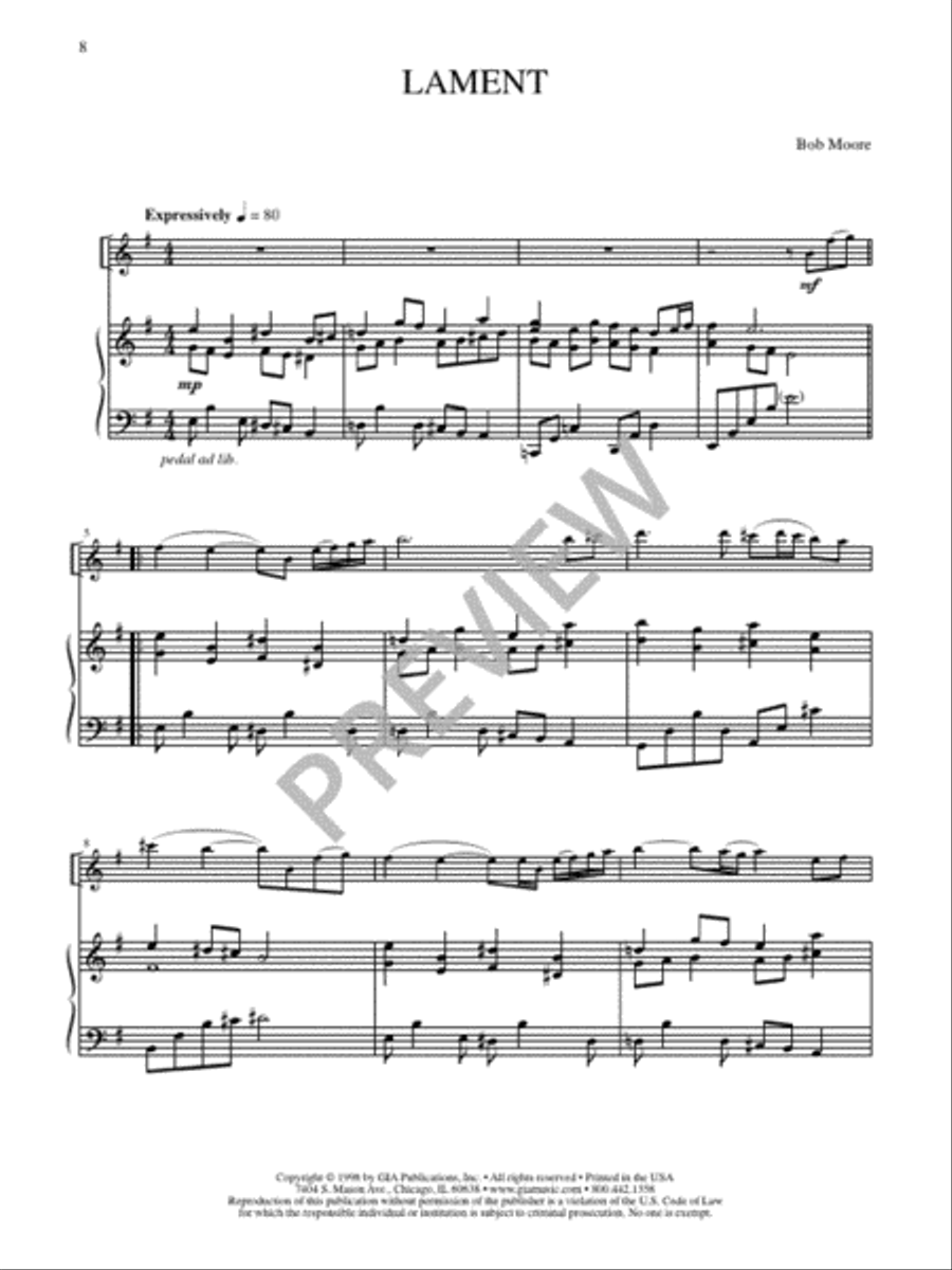 Five More Liturgical Meditations C Instrument scores gallery preview page 10