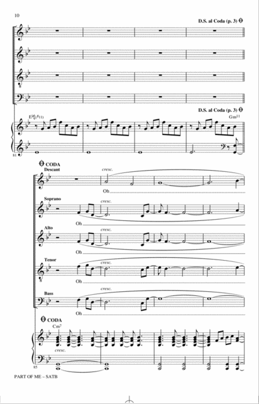 Part Of Me (from Dear Evan Hansen) (arr. Roger Emerson) 4-Part scores gallery preview page 9