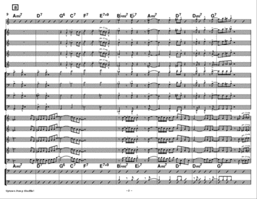 Uptown Pomp Shuffle (Pomp And Circumstance) Big Band scores gallery preview page 3