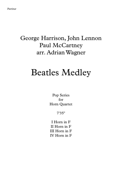 "Beatles Medley" Horn Quartet arr. Adrian Wagner image number null