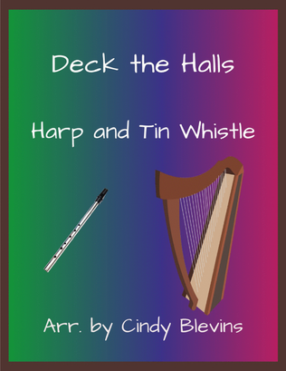 Deck the Halls, Harp and Tin Whistle (D)
