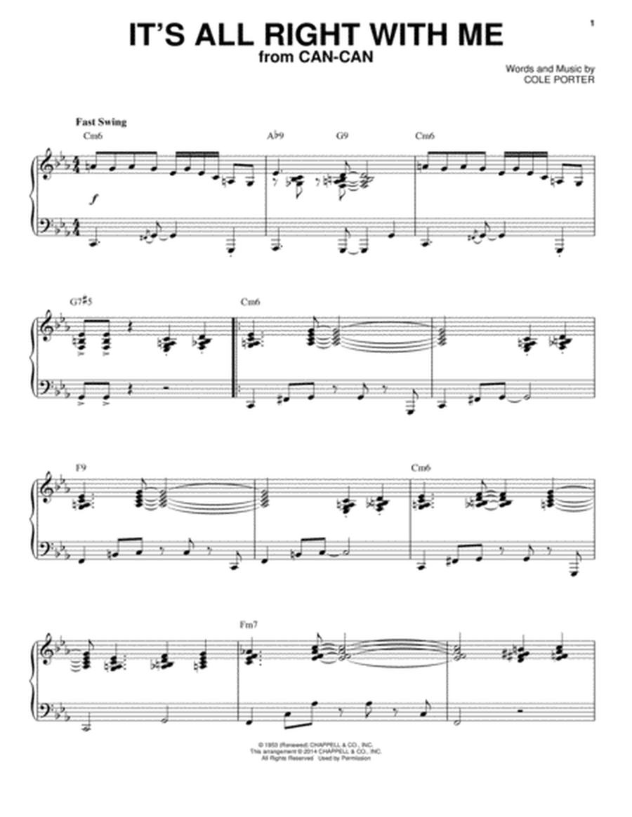 It's All Right With Me [Jazz version] (arr. Brent Edstrom)