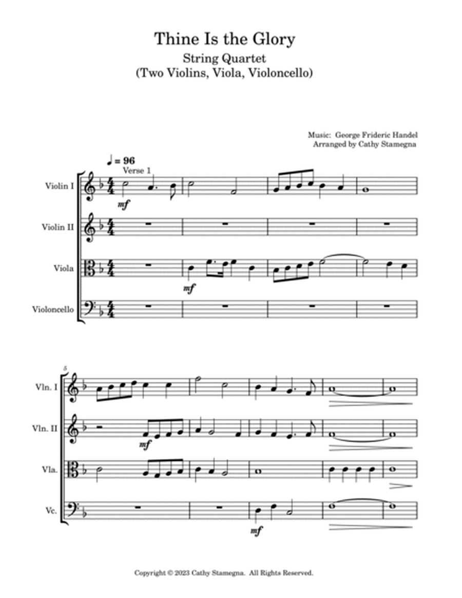 Thine Is the Glory (String Quartet: Two Violins, Viola, Violoncello) image number null