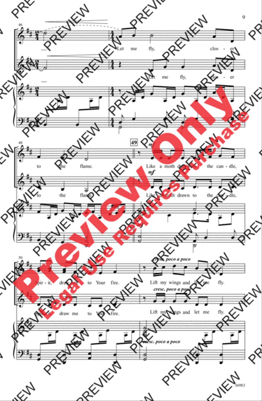 The Flame Women's Choir scores gallery preview page 9