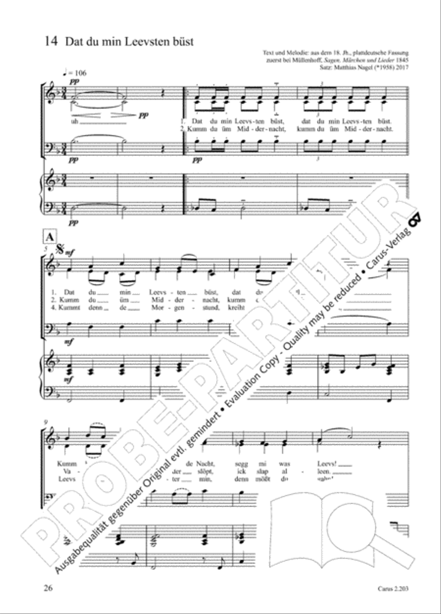 Loreley. Folk songs for choir (Loreley. Volkslieder fur Chor) Choir scores gallery preview page 33