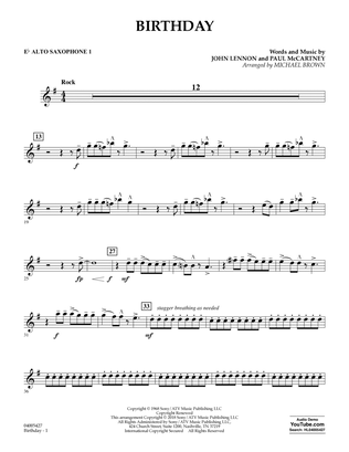 Birthday - Eb Alto Saxophone 1