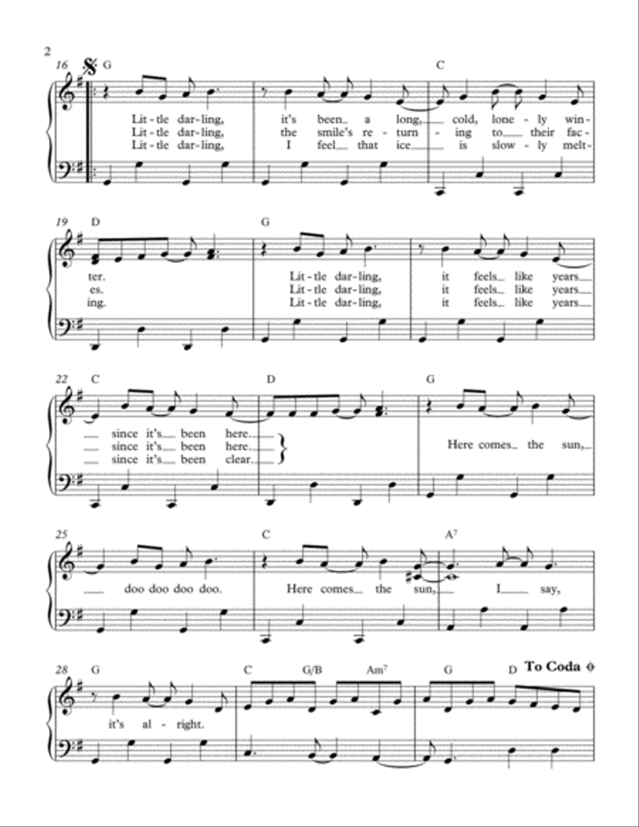 Here Comes The Sun Voice scores gallery preview page 2