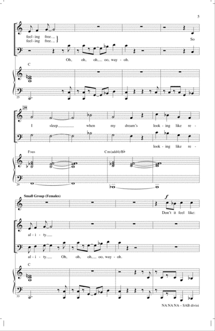 Na Na Na (arr. Mac Huff) 3-Part scores gallery preview page 4