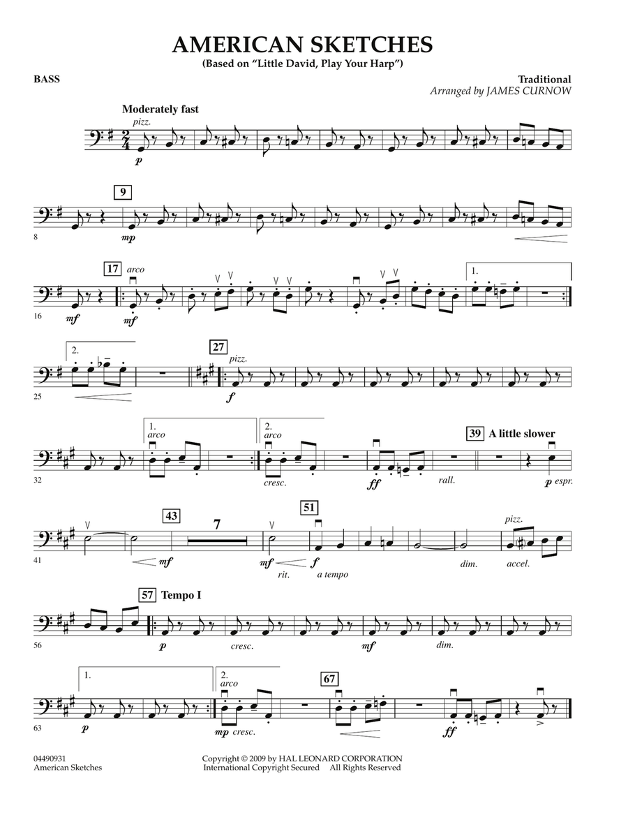 American Sketches - Bass Orchestra scores gallery preview page 1