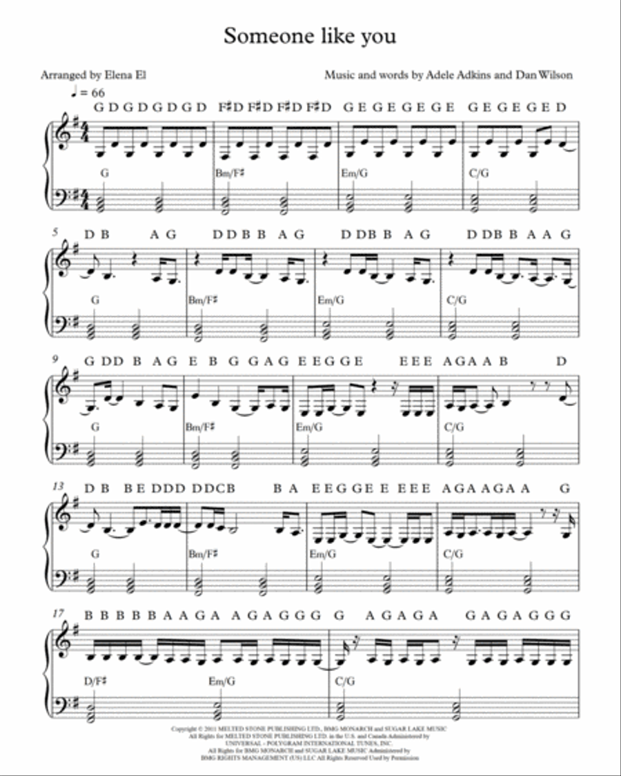 Someone Like You Voice scores gallery preview page 2