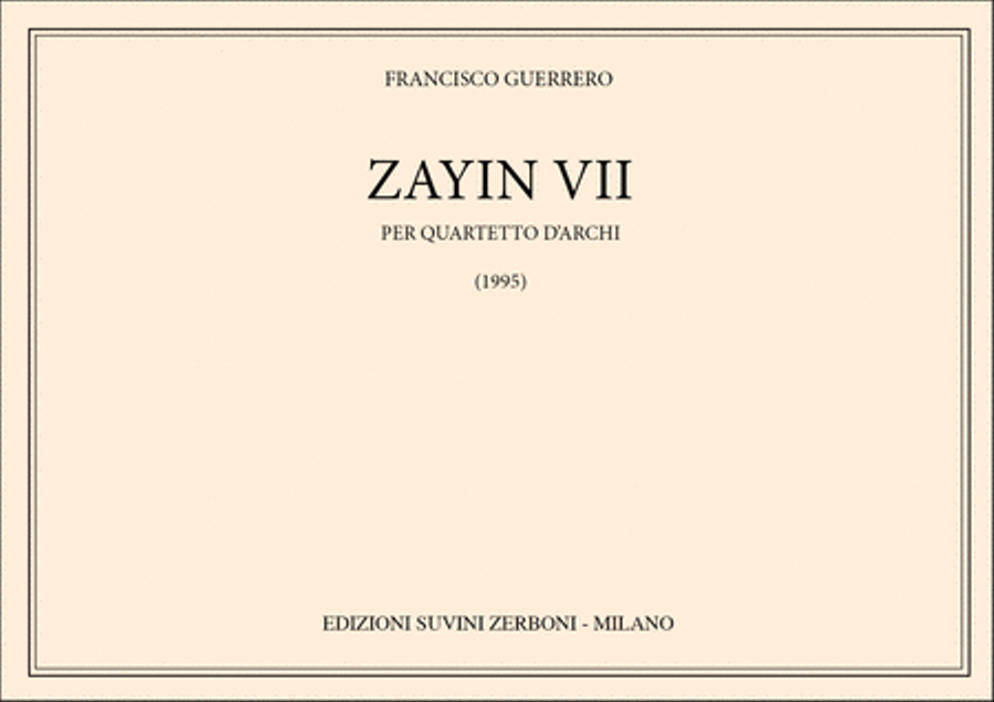 Zayin VII Zayin VII String Quartet scores gallery preview page 1